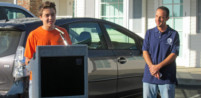 Sam Dobry and Mitch Englander kick off community clean up