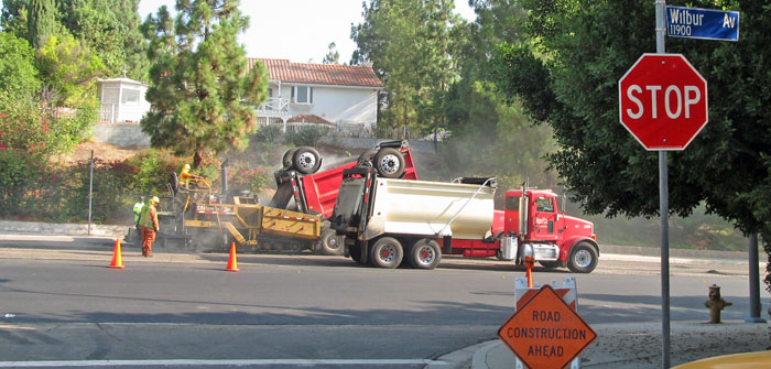 Repaving Wilbur August 22, 2012